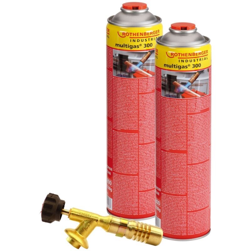 ROTHENBERGER Brûleur industriel Hot Pack avec 2x Multigas 300 600 ml - 35510