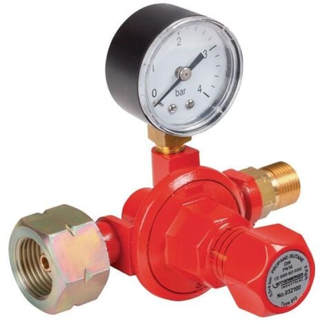 ROTHENBERGER Industrial Régulateur de propane avec manomètre réglable en continu de 0,5 à 4 bar - 032100E
