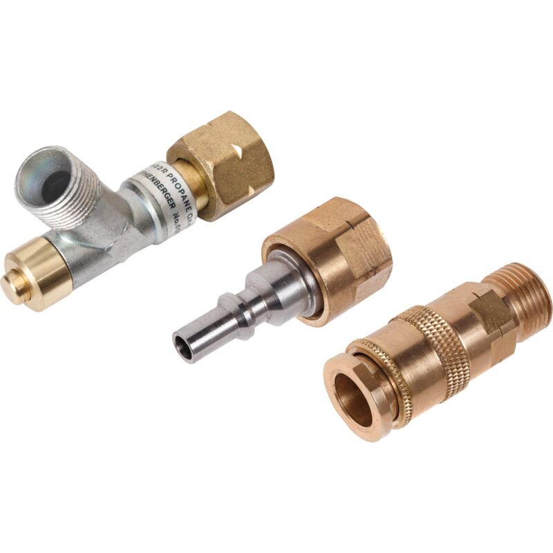 Set Sécurité anti-rupture de tuyau propane 2 x g 3/8' & raccord rapide G3/8 lh - 1500005072 - Rothenberger Industrial