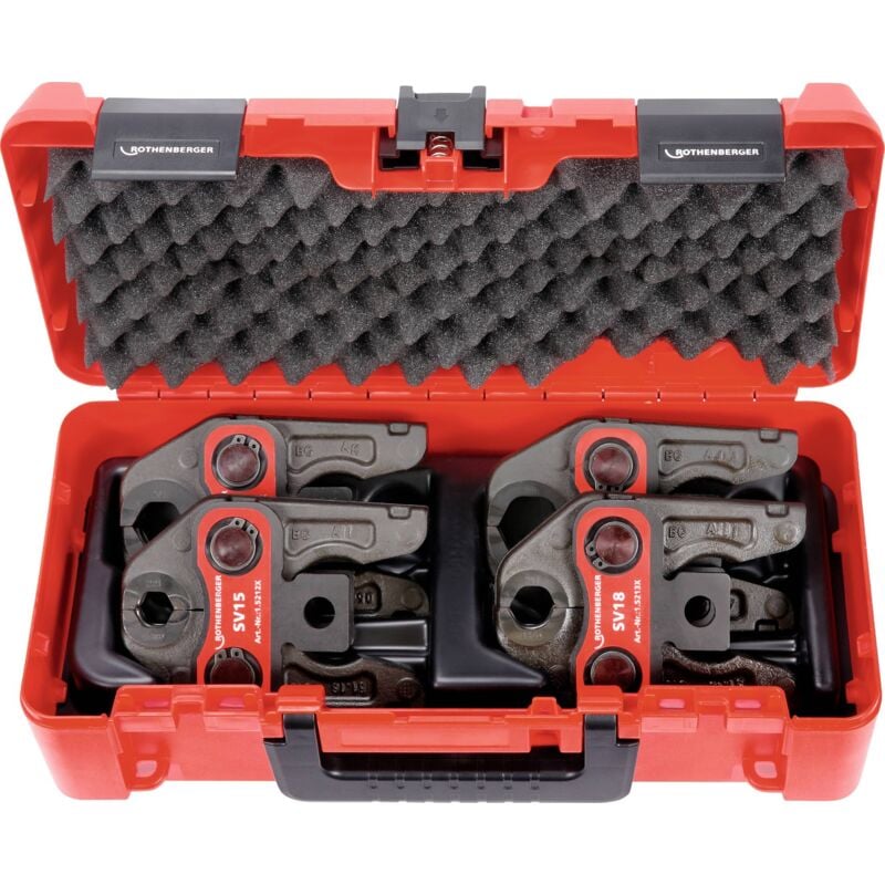 Rothenberger - Jeu de mâchoires à sertir standard SV15-18-22-28 en coffret - 015060X