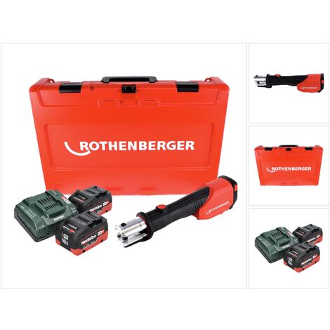 Rothenberger ROMAX 4000 Akku Pressmaschine 18 V elektrohydraulisch + 2x Akku 10,0 Ah CAS + Ladegerät + Koffer