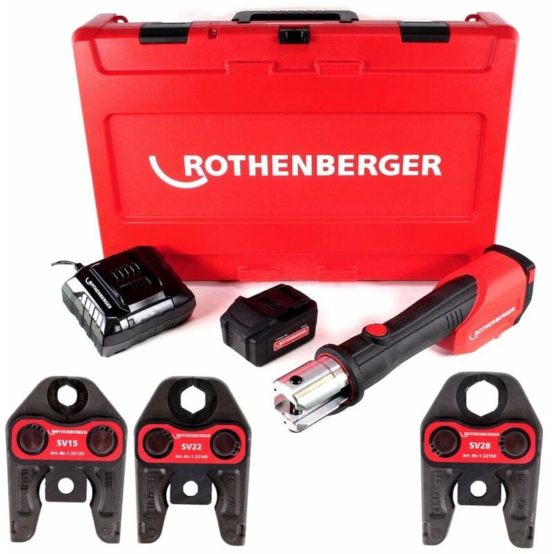 Rothenberger - romax 4000 set SV15-22-28MM, 4AH, eu
