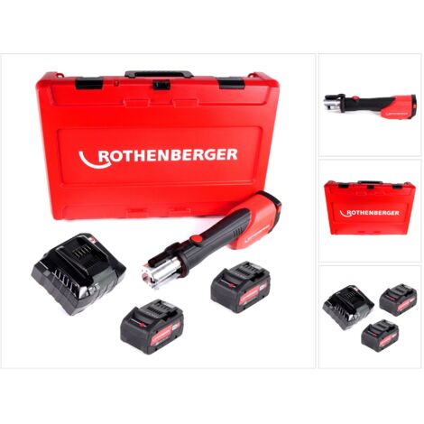 Rothenberger ROMAX 4000 Sertisseuse sans fil 18V + 2x Batteries 8,0 Ah + Chargeur + Coffret