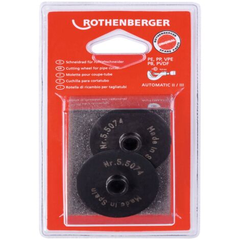ROTHENBERGER Roue de coupe pour coupe-tubes automatique, taille 3, 2 pièces - 055074D