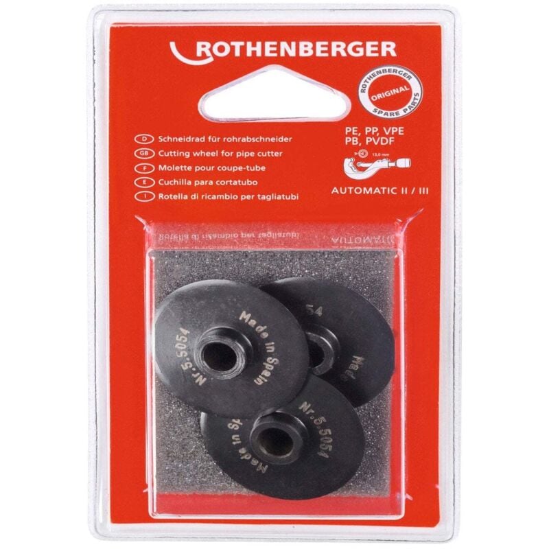 Rothenberger - Roue de coupe de rechange, 3 pièces - 055054D