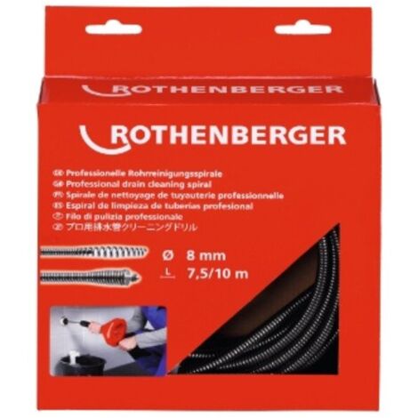 ROTHENBERGER Spirale, 8mm avec accouplement et âme - 72425