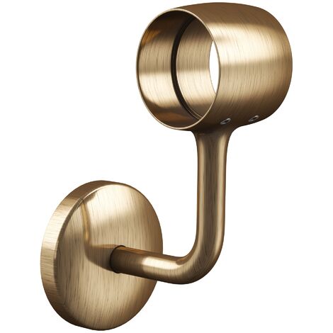 Rothley Antique Brass Stair Handrail Connecting Wall Bracket