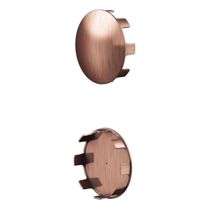 Rothley Antique Copper 2 Pack Modern Staircase Handrail Shallow End Cap 40mm
