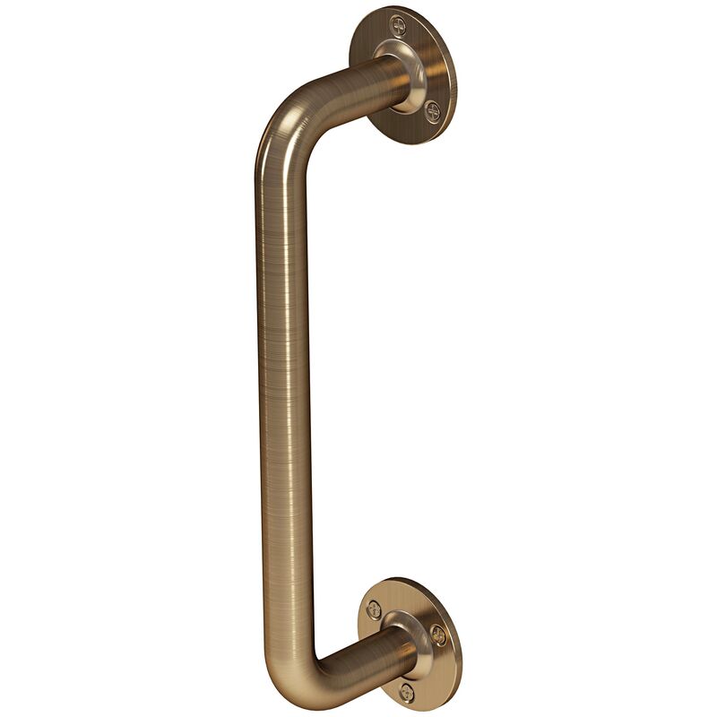 Grab Rail Antique Brass Bathroom Outdoor Support Handle Disability Aid - Brass - Rothley