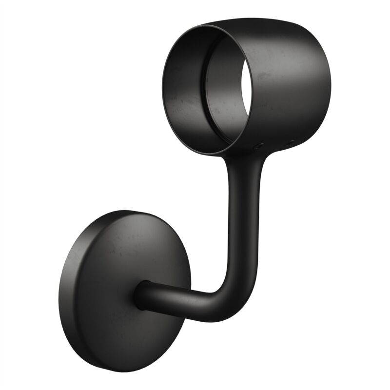 Rothley Matt Black Modern Staircase Handrail Connecting Wall Bracket 40mm