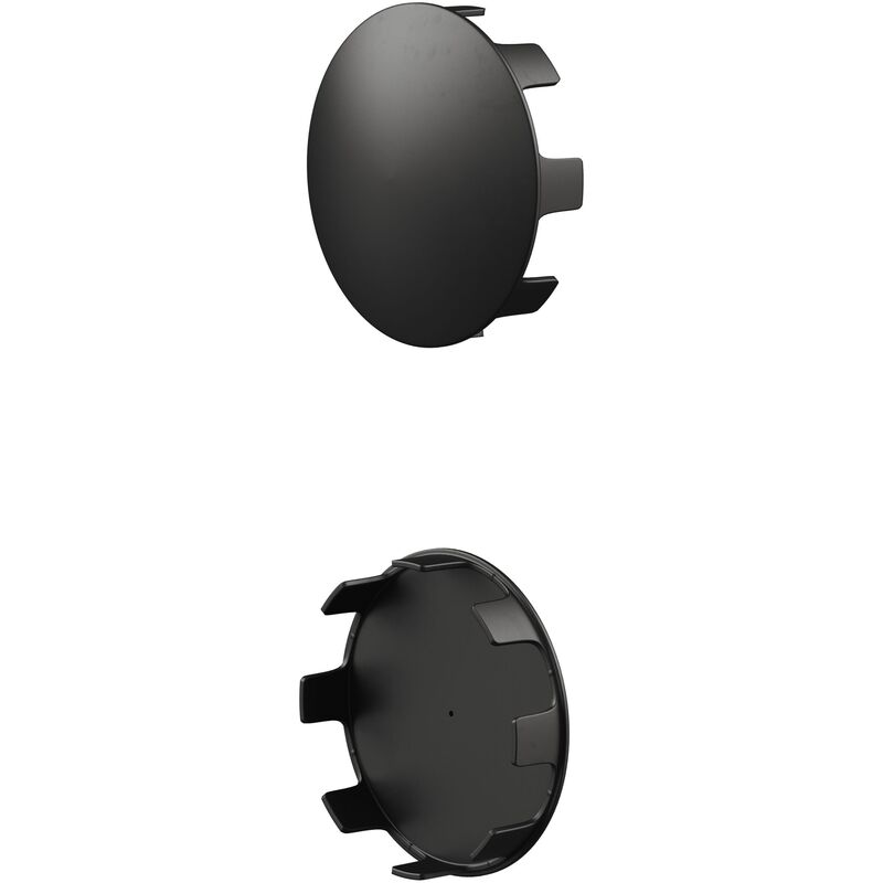 Rothley Matt Black 2 Pack Modern Staircase Handrail Shallow End Cap 40mm