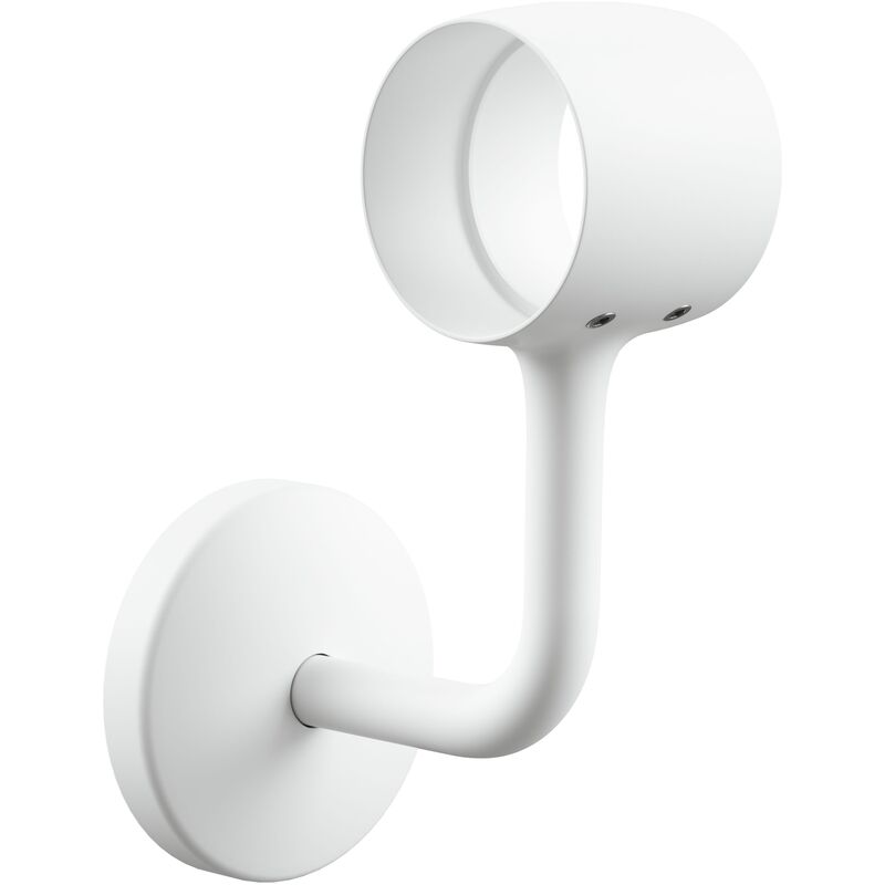 Rothley Matt White Modern Staircase Handrail Connecting Wall Bracket 40mm