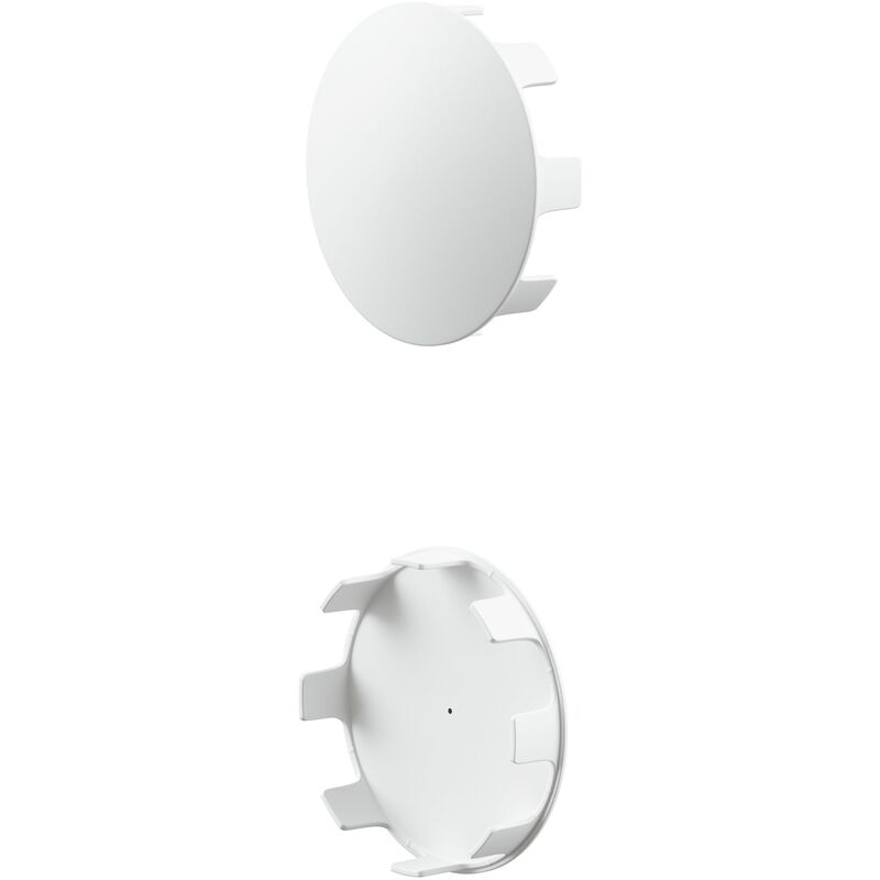 Rothley Matt White 2 Pack Modern Staircase Handrail Shallow End Cap 40mm
