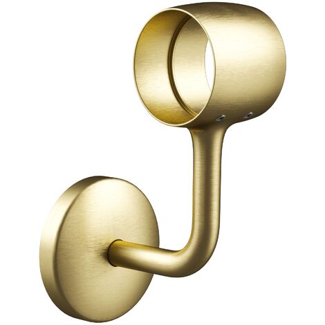 Rothley Satin Brass Stair Handrail Connecting Wall Bracket