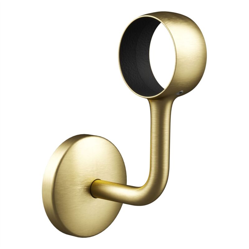 Rothley Satin Brass Modern Bannister Staircase Handrail Wall Bracket 40mm in Gold