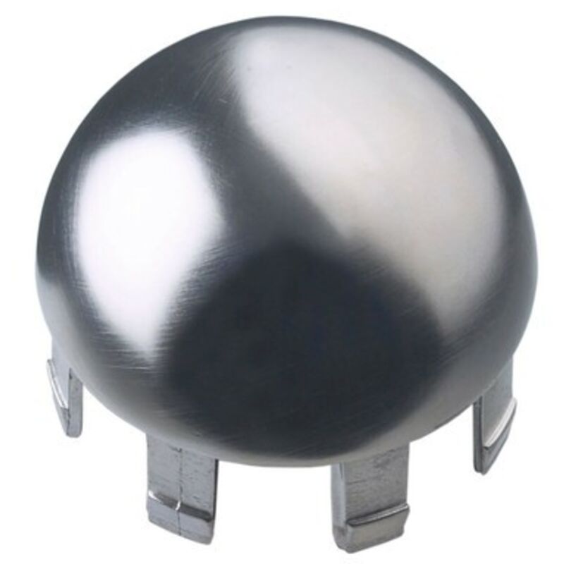 Rothley Brushed Chrome 2 Pack Modern Staircase Handrail Dome End Cap 40mm in Silver