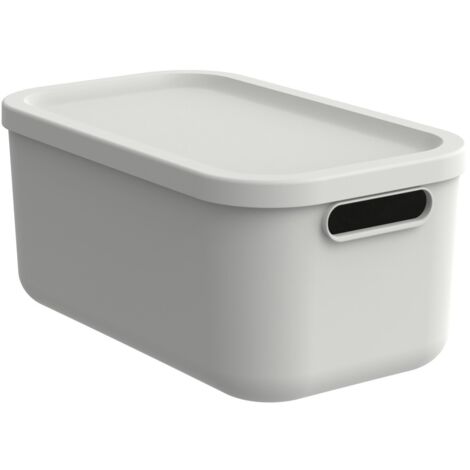 Rotho Aufbewahrungsbox 12 L Albula weiß inkl. Deckel