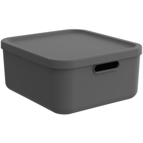 Rotho Aufbewahrungsbox 20 L Albula anthrazit inkl. Deckel