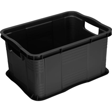 Rotho Aufbewahrungsbox Agilo A4 17,5 L schwarz 39 x 29 x 21,5 cm (L x B x H) Aufbewahrungsbox