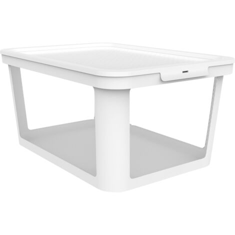 Rotho Aufbewahrungsbox Albris mit Deckel 57 x 39,2 cm 45 L mistletoe weiß