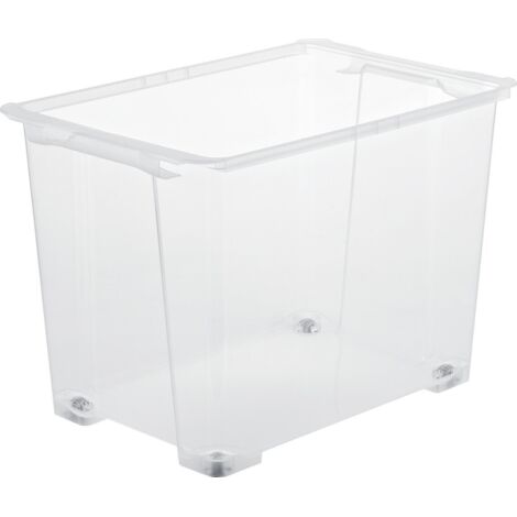 Rotho Aufbewahrungsbox EVO Easy mit Rollen 65 L transparent Boxen, Körbchen & Kisten