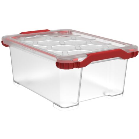 Rotho Aufbewahrungsbox Evo Total inkl. Deckel 11 L transparent Stapelbox