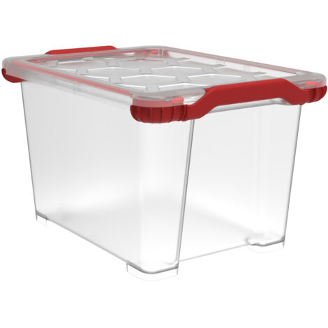 Rotho Aufbewahrungsbox Evo Total inkl. Deckel 15 L transparent Stapelbox