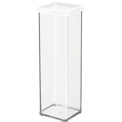 ROTHO Boîte ROTHO plastique, l.10 x P.10 x H.28.5 cm, 2 l,  transparent / blanc