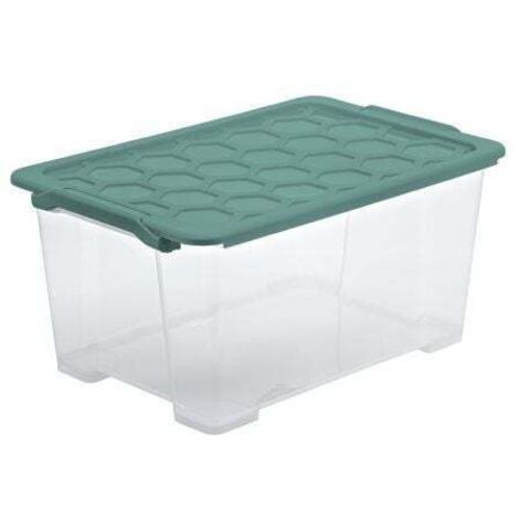 Rotho BOX44 L Evo Safe Aufbewahrungsbox grün 44 Liter