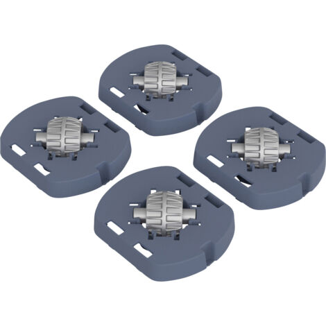Rotho Fussadapter mit Rollen für Box Albris 45 L horizon blue Fussadapter