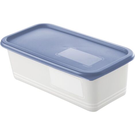 Rotho Gefrierdosen-Set Domino 3 x 1,2 L blau Frischhaltedose Kühlschrankdose Vorratsdose