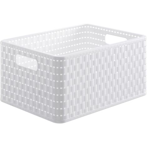 Rotho Korb Country A4, 18 L weiß Boxen, Körbchen & Kisten
