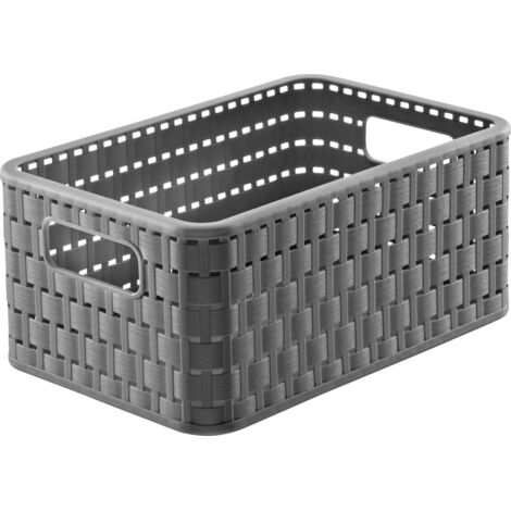 Rotho Korb Country A5, 6 L anthrazit Boxen, Körbchen & Kisten