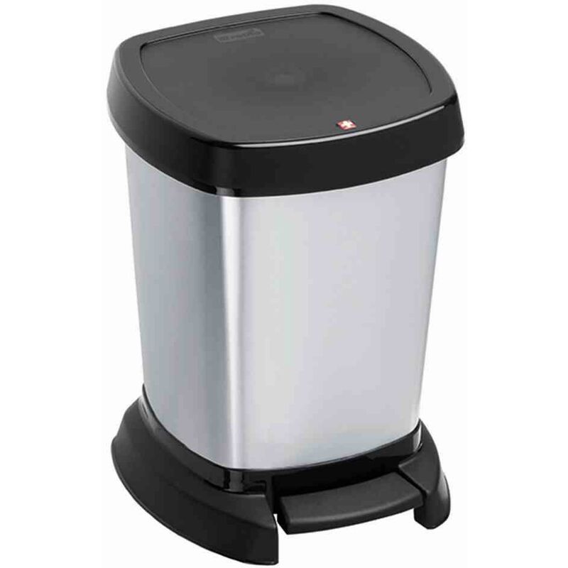 Kosmetikeimer Paso 6l 23,4x21,9x29,2cm silber - Rotho