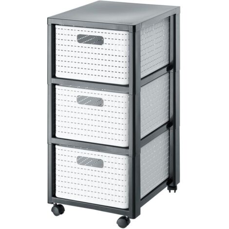 ROTHO Libreria grande a 3 cassetti COUNTRY bianco/antracite