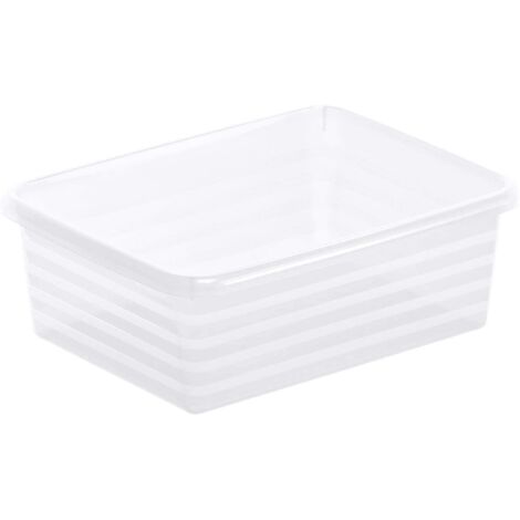 Rotho Linus Contenitore, Plastica (PP) senza BPA, Trasparente, A6/4 L, 19.0 x 14.5 x 6.0 cm