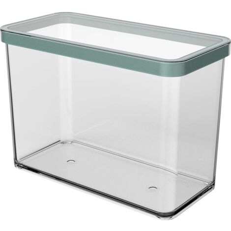 Rotho Loft - Barattolo rettangolare da 2,1 l, con coperchio e guarnizione, in plastica alimentare (PP), senza BPA, 2,1 l, 20,0 x 10,0 x 14,2 cm