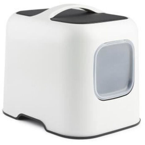 ROTHO - Maison toilette pour chat 51 x 39 x 40 cm - Bac a litiere - Blanc de Gui