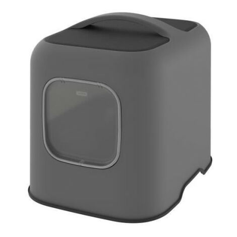 ROTHO - Maison toilette pour chat 57 x 39 x 40 cm - Bac a litiere - Anthracite