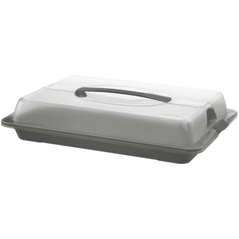 Rotho Partybutler John medium 44 x 30 cm holzkohle schwarz Tortenbox