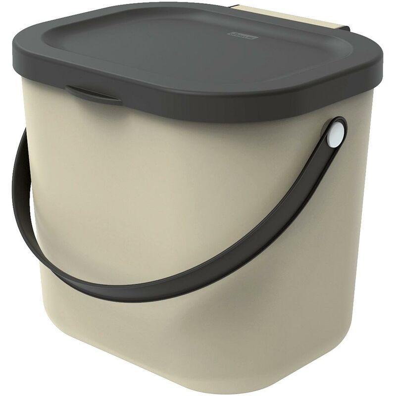 Rotho - Abfallbehälter Albula 6l 23,5x20x20,8cm cappuccino
