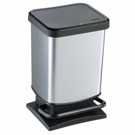 ROTHO Poubelle de cuisine 20 l à pédale ROTHO polypropylène gris