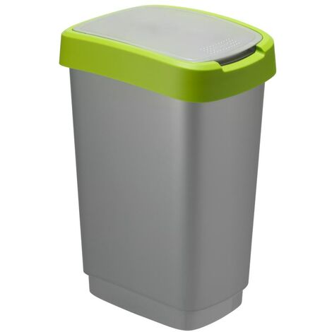 Stefanplast® Mülleimer 50L mit Klappdeckel Abfalleimer Müllbehälter Papierkorb 