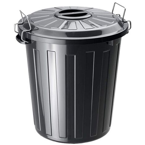 Rotho Universaltonne Basic 25 L mit Deckel Universaleimer Allzweck Tonne schwarz