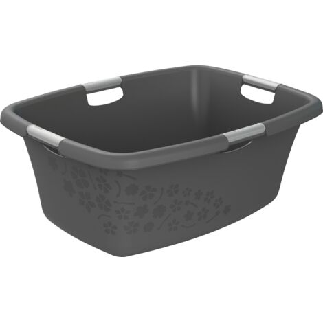 Rotho Wäschewanne Flowers 50 l Wäschekorb Wäschsammler