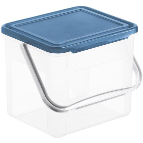 Rotho Waschmittelbehälter Basic Blue 4,5 L / 3 kg Waschpulverbox Waschmittelbox