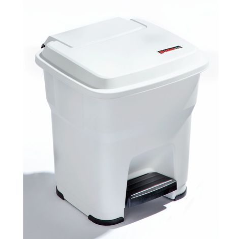 Rothopro Collecteur de déchets à pédale, en plastique - capacité 35 l - blanc - Coloris poubelle: blanc