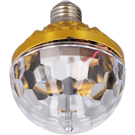 Rotierende 6-W-LED-Spiegelkugel in verschiedenen Farben, metallische Discolicht-Optik für Partys, Feiern und Events, 220-V-EU-Stecker