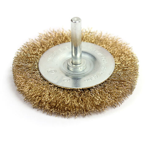 Rotierende flache Messingdrahtbürste Ø 75 mm Kreator