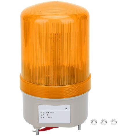 Rotierende LED-Warnleuchte – 220V ABS-Rundumleuchte, 170 mm, gelb